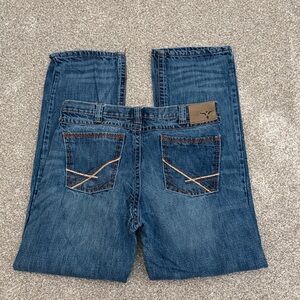 Wrangler Men's Deep Blue Straight Jeans